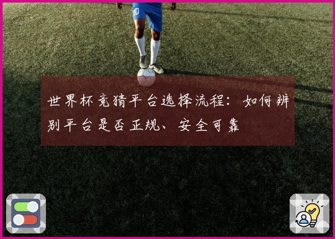 世界杯竞猜平台选择流程：如何辨别平台是否正规、安全可靠